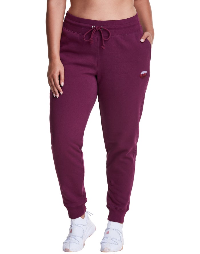 Champion Plus Reverse Weave Ombre Chenille Logo - Naisten TummanVioletit Collegehousut - Suomi 15879